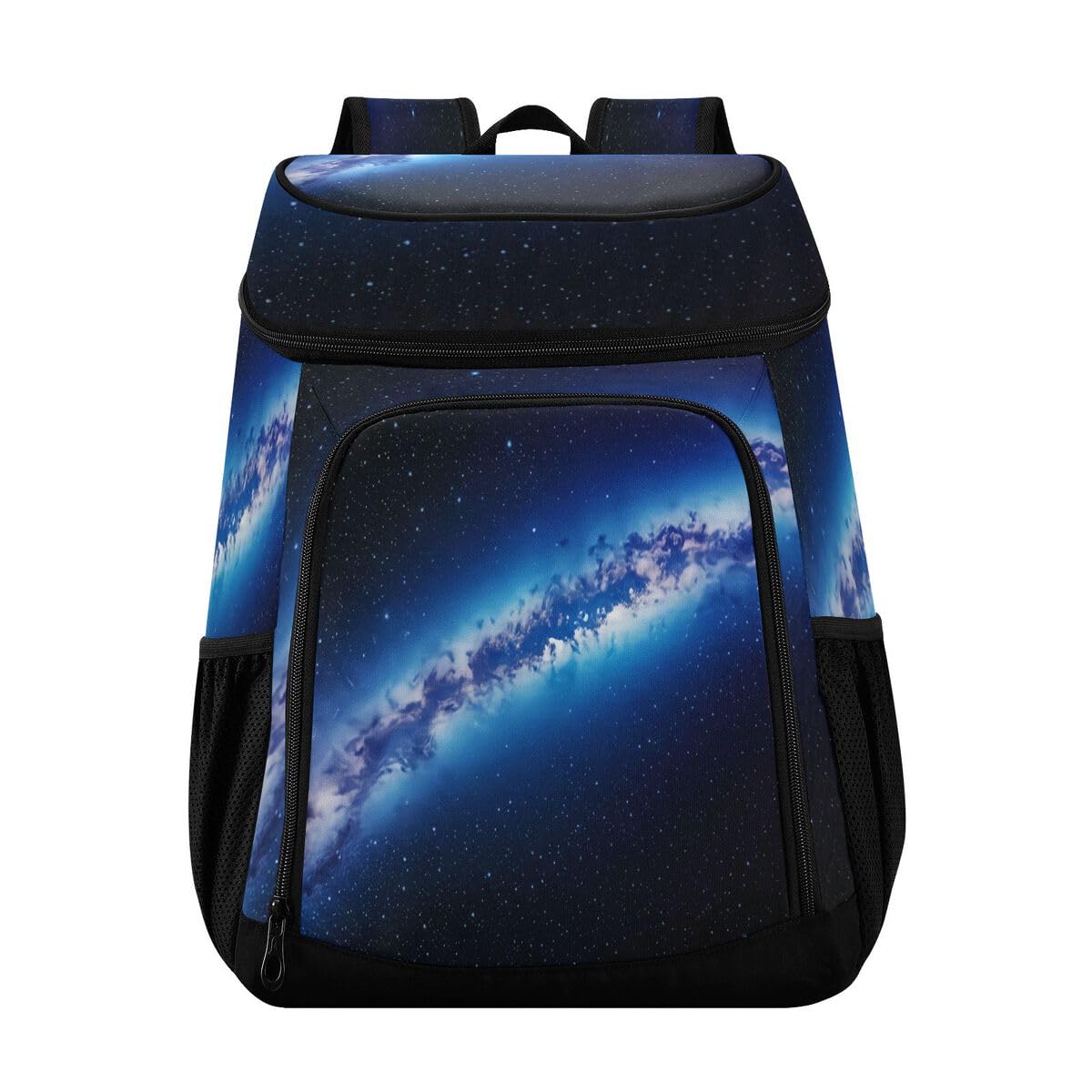 Nebula Galaxy Blue Cooler Backpack Leakproof Insulated Lunch Cooler Bag 30 Cans Camping Backpacks for Hiking Beach Camping
