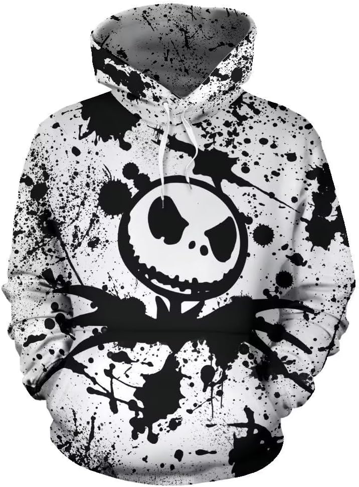Nightmare Before Christmas Jack Sally Novelty Hoodie 3D Print Sweatshirts