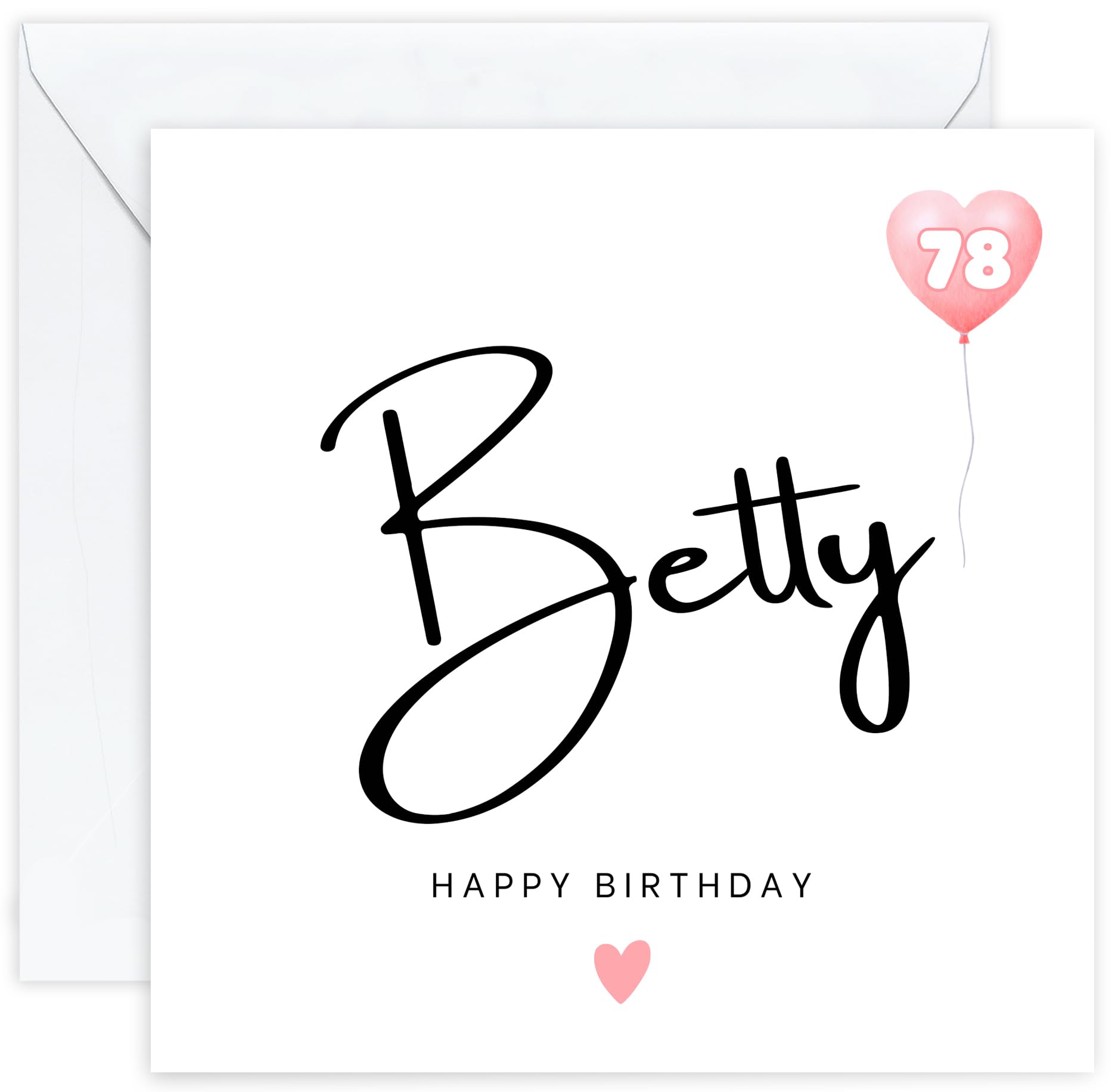 Personalised 78th Birthday Card – Seventy-Eighth Birthday Card for Seventy-Eight 78 Year Old Women – Custom Unique | Mother | Sister | Aunt | Her | Female | Woman | Mum | Wife | Gran | Nan (Age 78) — image 1