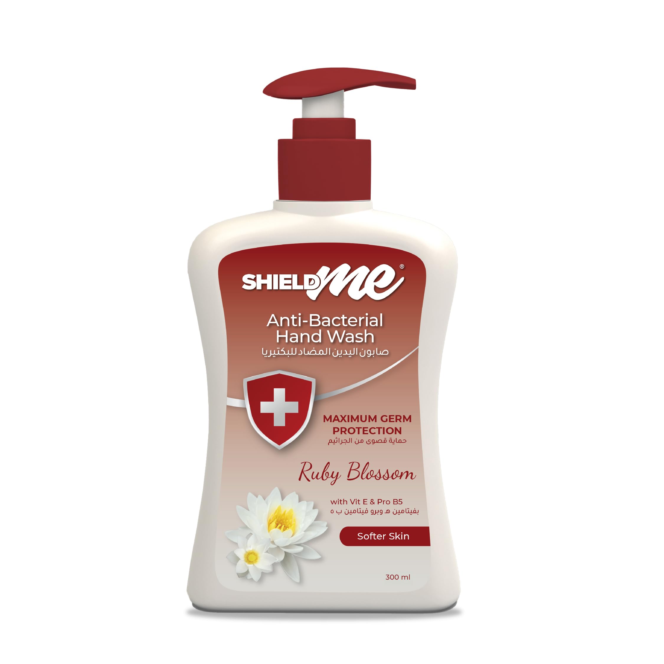 Shieldme Antibacterial Handwash Liquid Soap, 300Ml - Ruby Blossom
