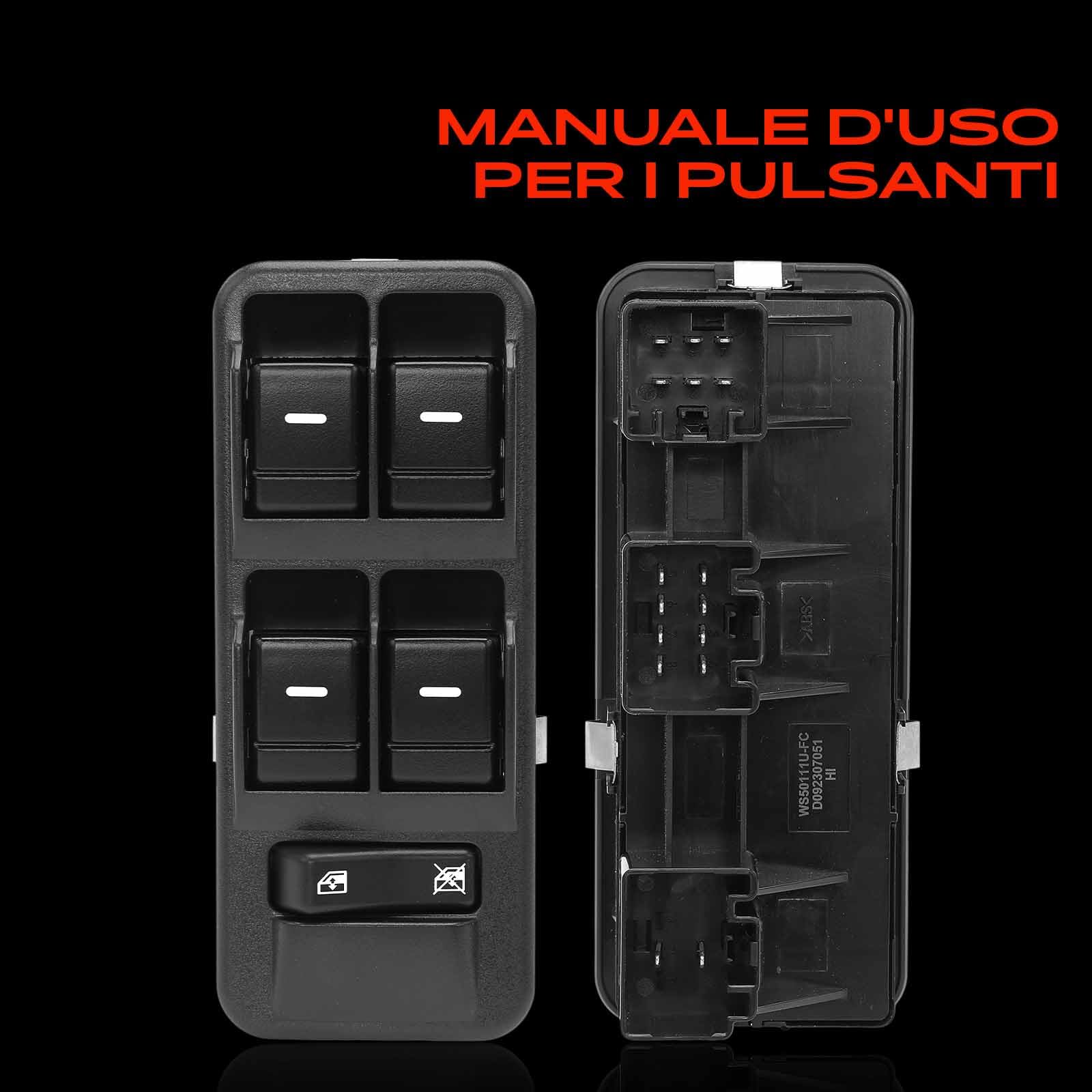 Frankberg Interruttori alzacristalli Anteriore sinistro Compatibile con R.a.n.g.e R.o.v.e.r Sport L320 Discovery III L319 Discovery III TAA Replace# YUD501110PVJ