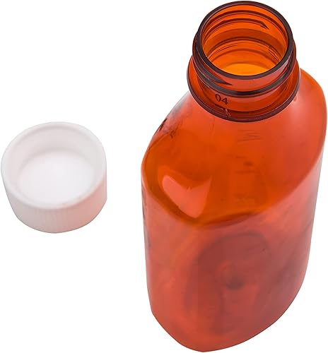 Miniatura 2 de AVG Packaging Supplies Botellas de muestra ovaladas de ámbar líquido con tapas de empuje y giro, recipientes para medicamentos recetados de farmacia