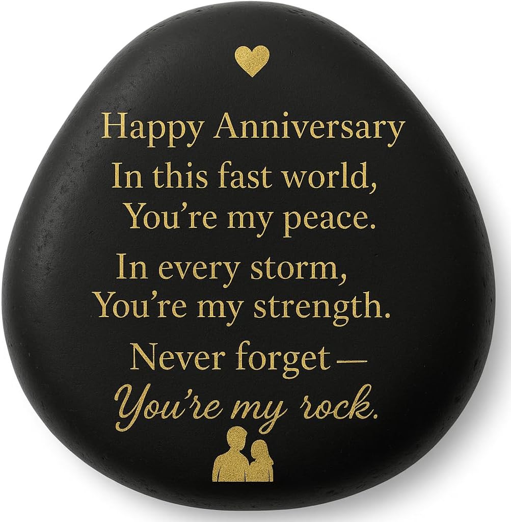 You are My Rock Engraved Decorative Stone for Him & Her Wedding, Couple Keepsake, Home Desk Décor - Image 7