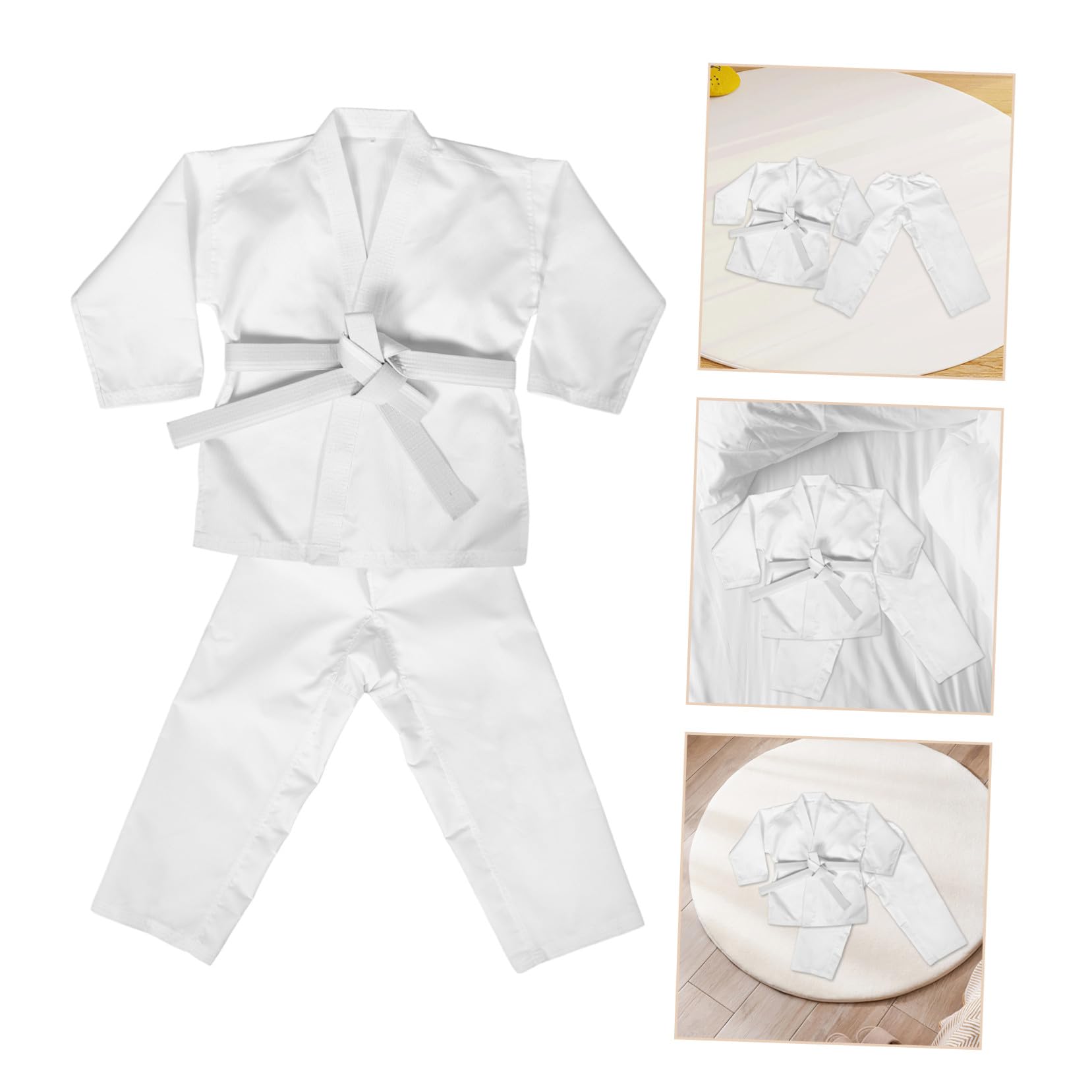 Didiseaon Uniforme de Karaté et Taekwondo pour Garçon Fille et Adultes Costume Arts Martiaux Robuste et Épais avec Ceinture Tenue Entraînement Polyvalente et Sécurisée pour Pratique