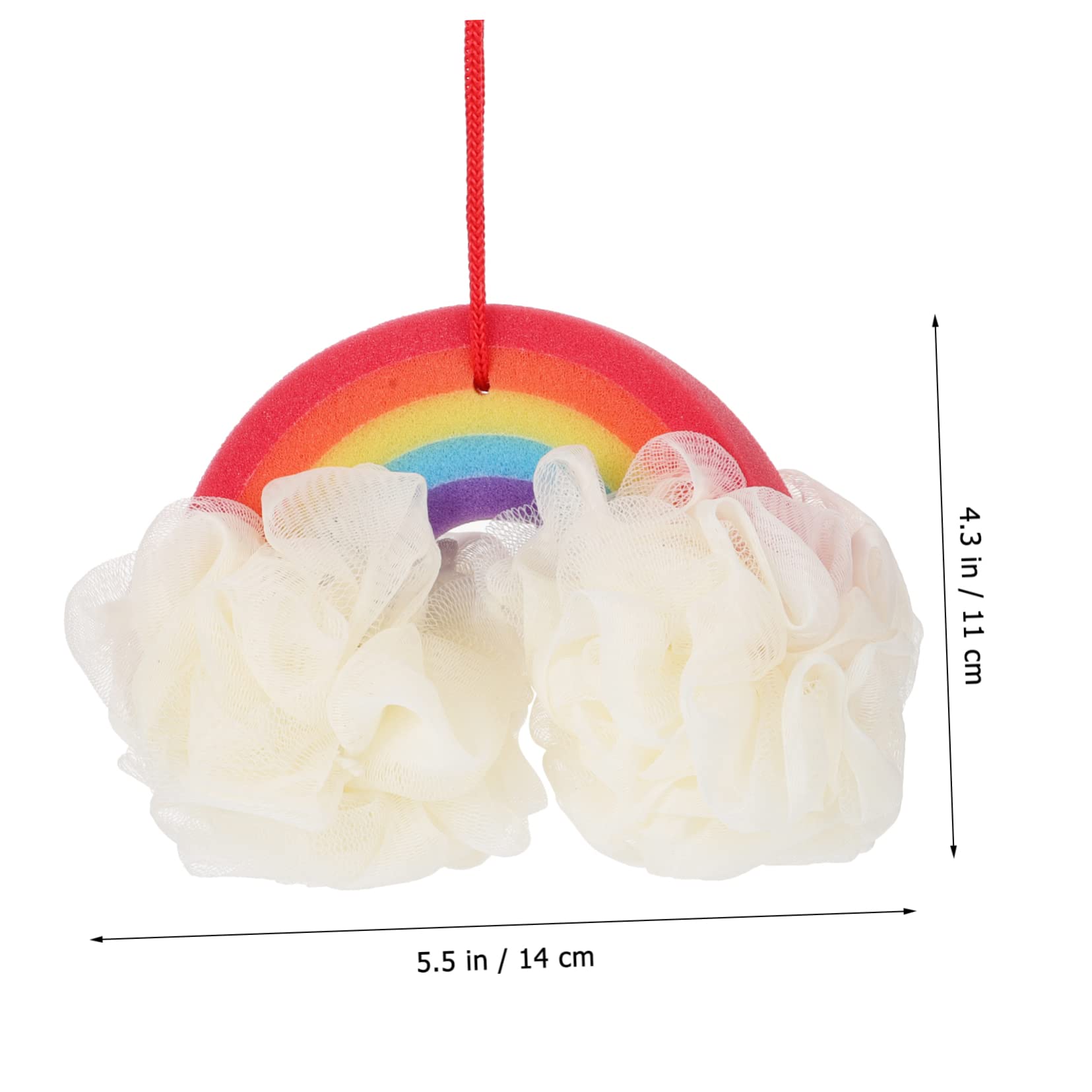 Didiseaon 2 Piezas bola de baño de arco iris depurador de cuerpo bola de ducha de malla esponjas bañera de bebé esponja exfoliante de ducha esponja de limpieza natural esponja vegetal Venda