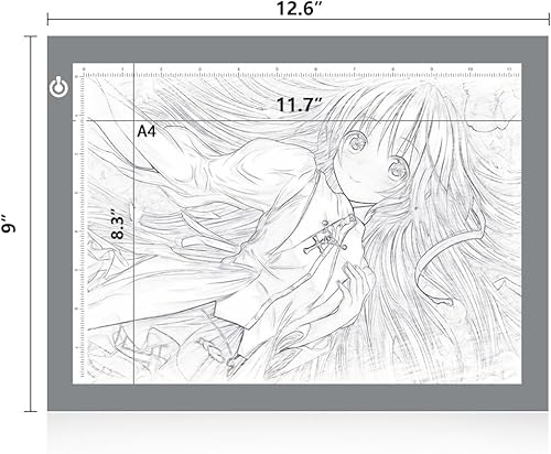 Miniatura 48 de LitEnergy Kit de almohadilla de luz LED de 9 x 12 pulgadas, tablero de luz alimentado por USB, caja de luz de brillo ajustable con 108 ranuras