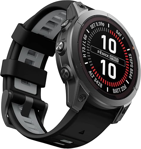 Miniatura 2 de OVERSTEP Correa de reloj para Fenix 7X Pro, bandas de reloj de silicona QuickFit de 1.024 in para Garmin Fenix 7X  Fenix 6X  Fenix 5X  Garmin