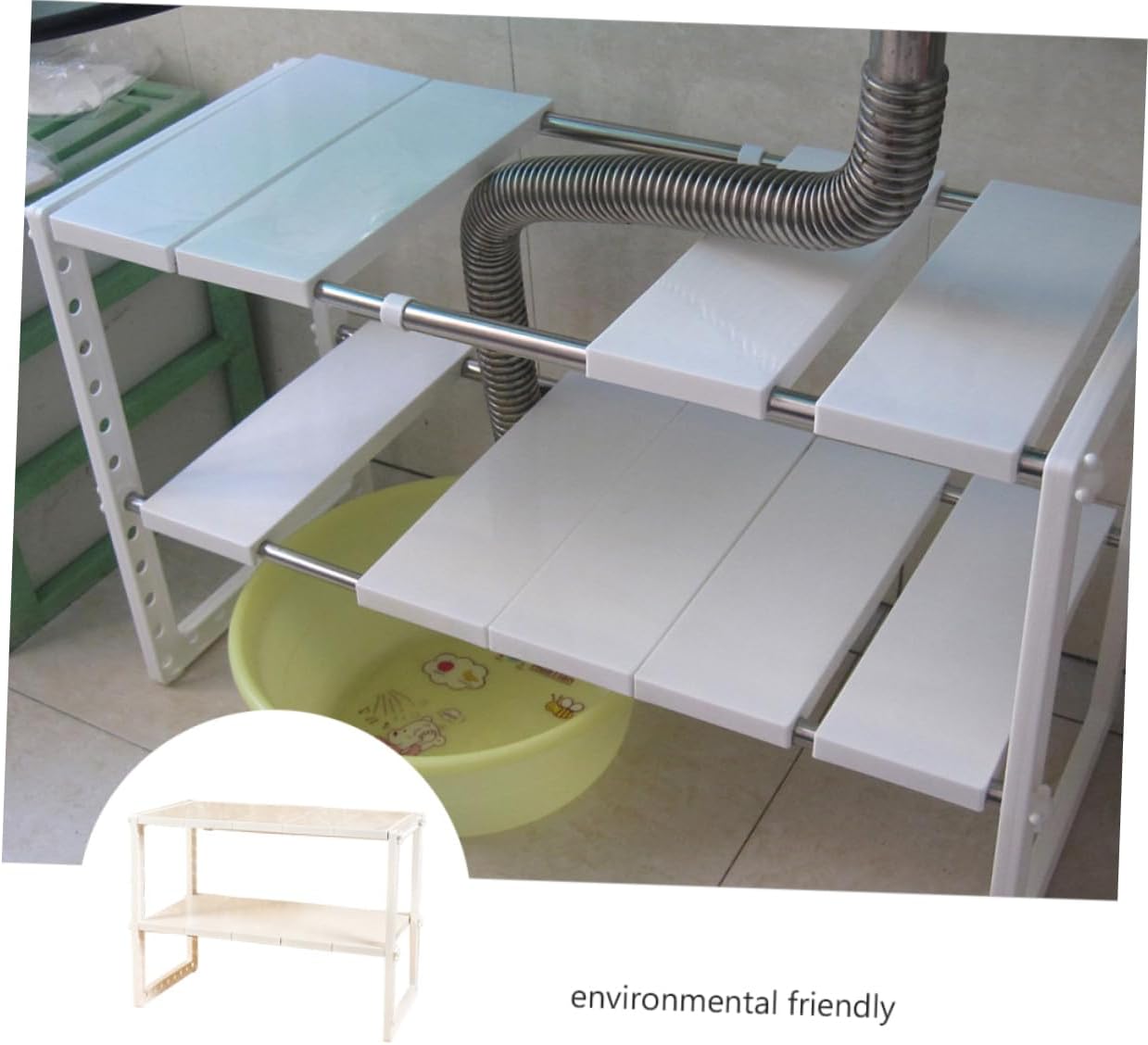 1pc under Sink Storage Shelf Organizer Rack Space-saving Design for Kitchen Bathroom and Office Includes Removable Shelves for Easy Organization