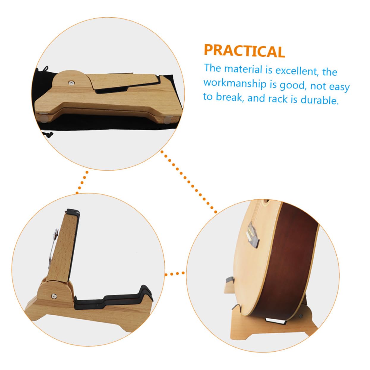Abaodam Soporte de Guitarra de Suelo Ligero y Portátil para Guitarra Eléctrica y Violín Material Sintético Adecuado para Uso en Casa o Tienda de Instrumentos Musicales