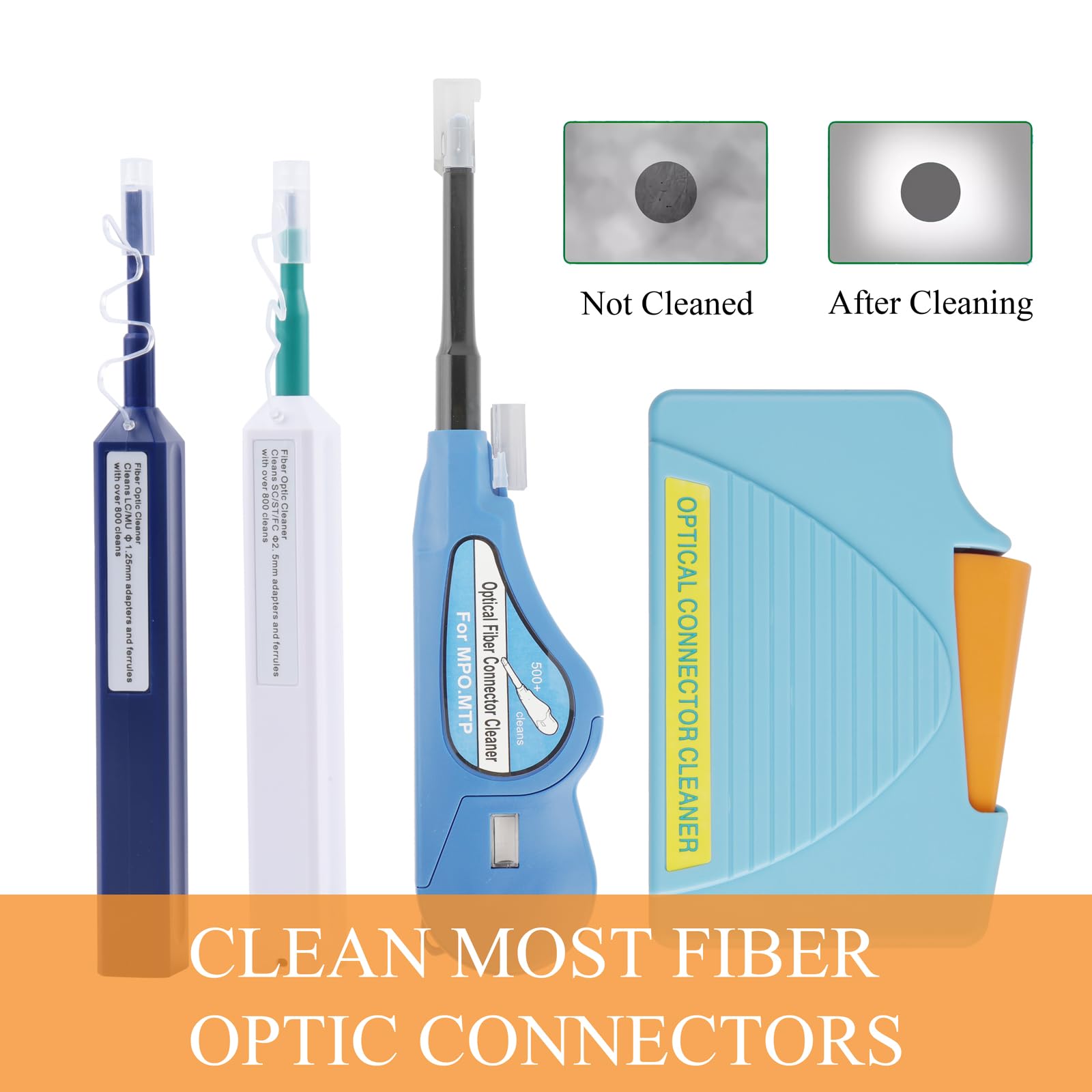 4-teiliges Glasfaser Reinigungswerkzeug Set LC SC FC ST MPO MTP
