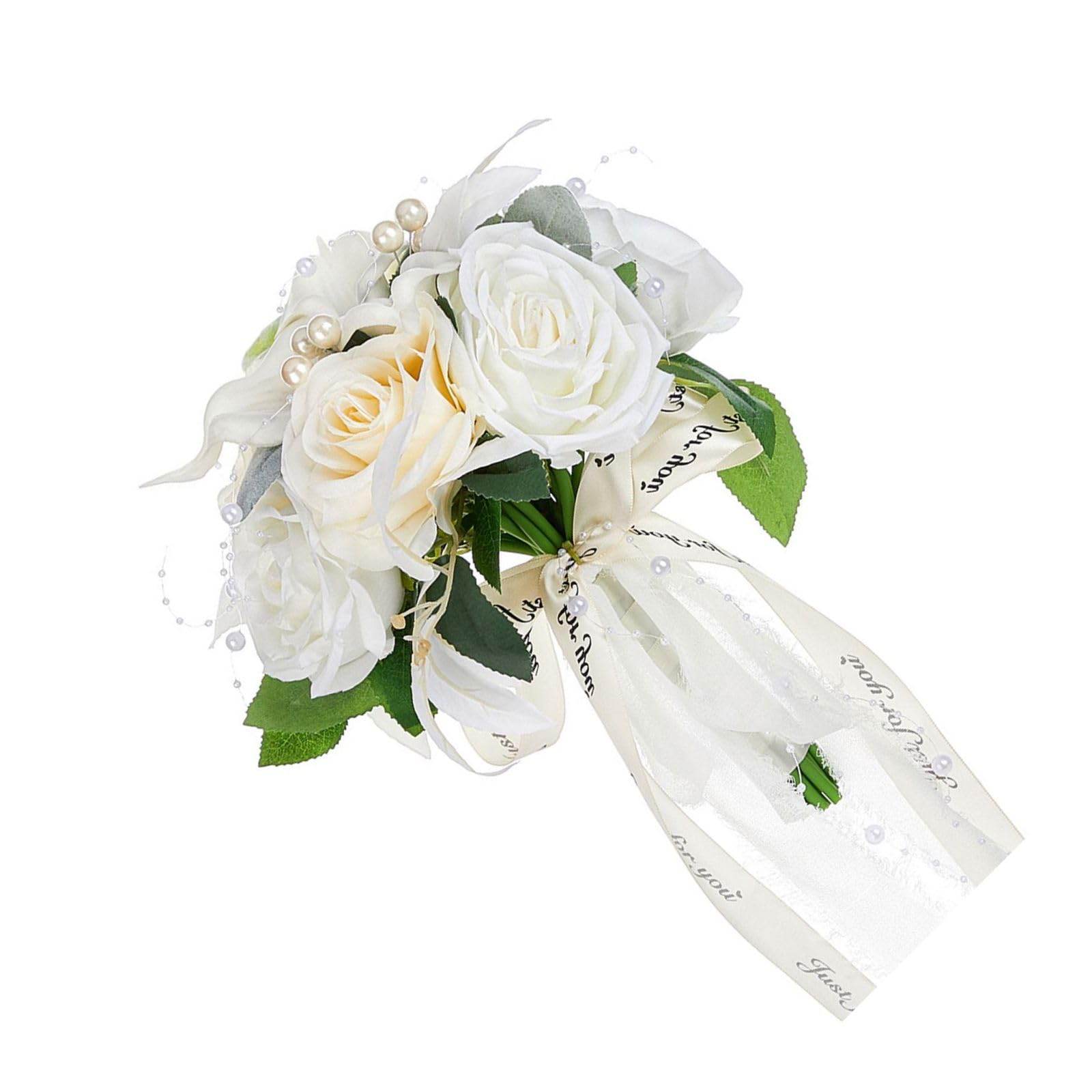 Msioytog Artificial Flower Arrangements Artificial Flower Bouquets for Ceremony, Wedding Decorations, Table Centerpieces Vintage Bride Bouquet