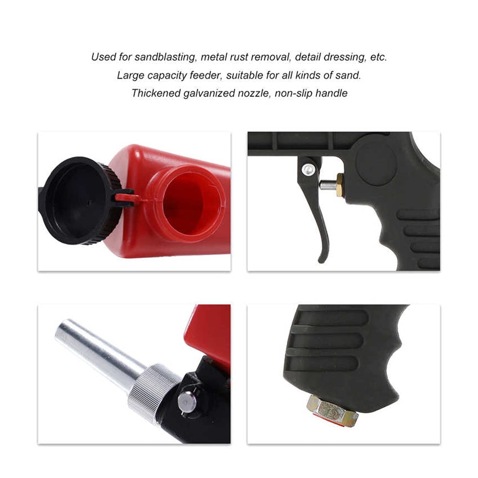 Pistolet natryskowy pistolet pneumatyczny pistolet do piaskowania mała ręczna maszyna do piaskowania narzędzie do piaskowania 90PSI pistolet do malowania regulowana maszyna do natrysku piaskarki