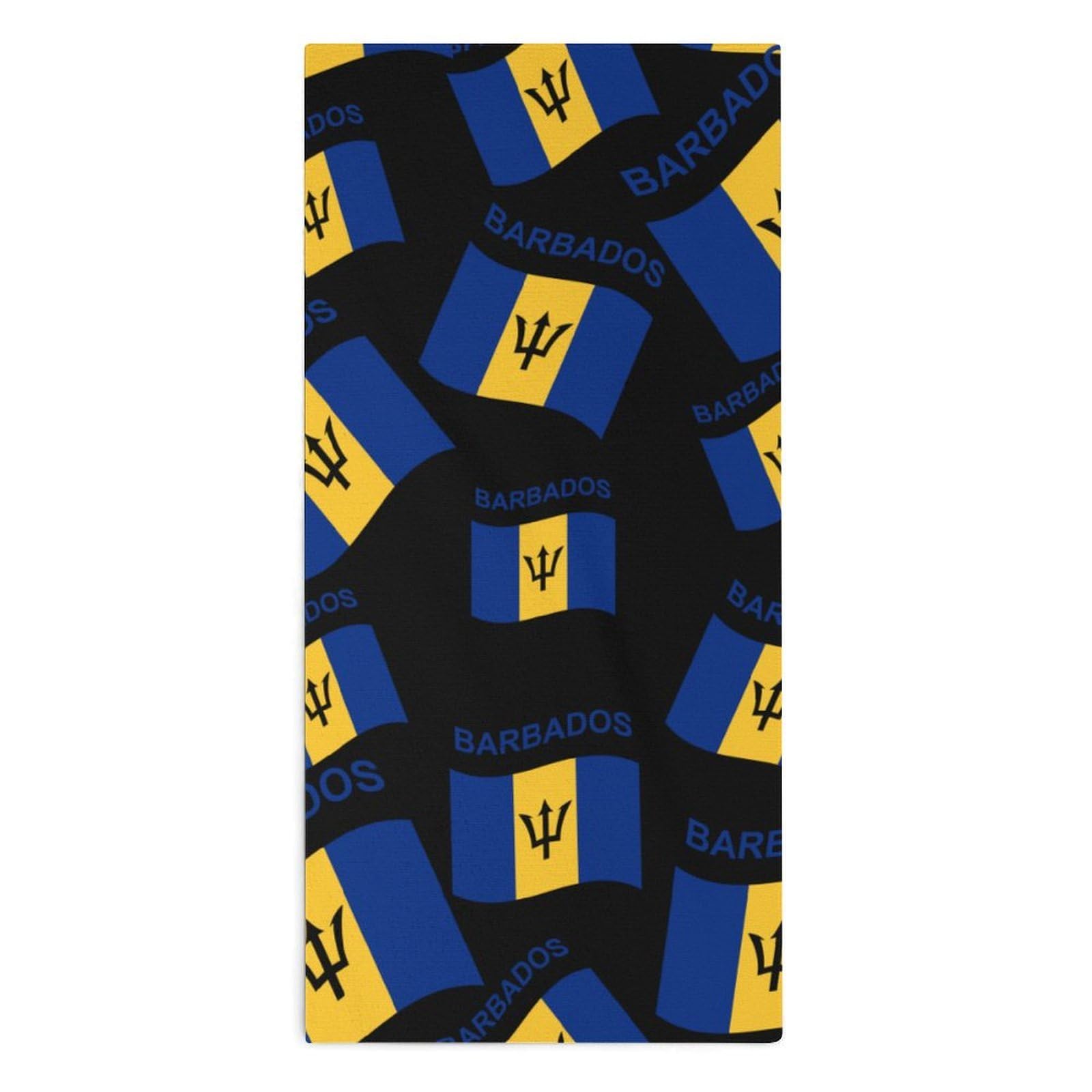 TXFBTRFSA Flag of Barbados Hand Towels for Adult Face Towel Bath Beach Swim Accessories