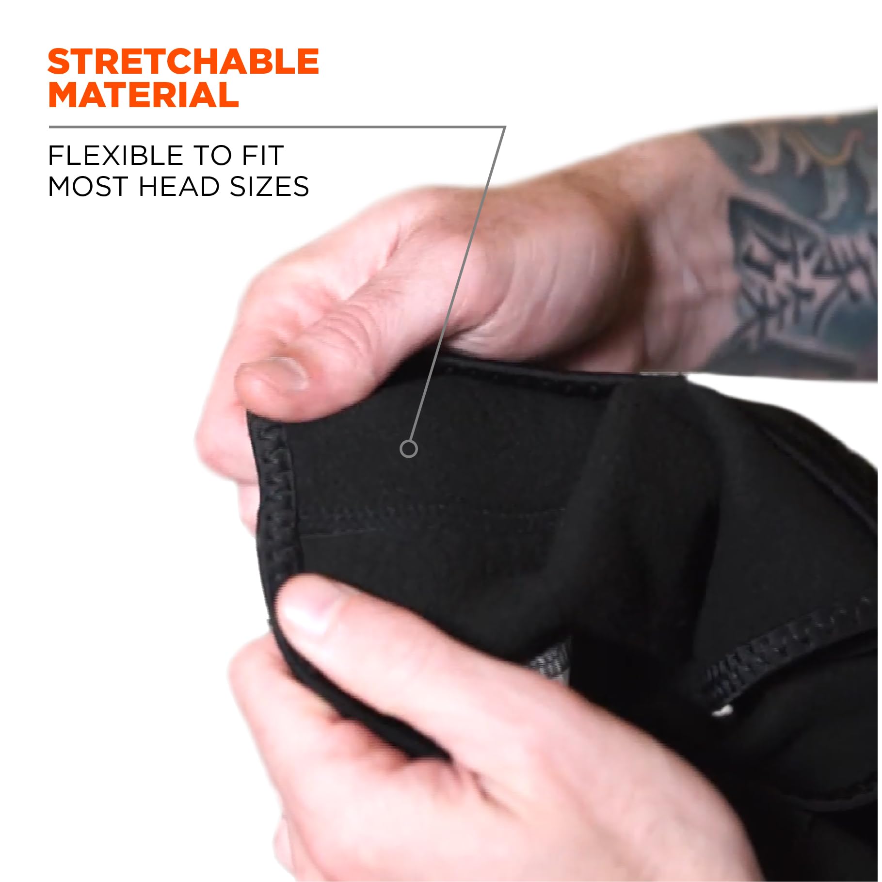 N-Ferno, 6827, 6827 2 pezzi in pile passamontagna/neoprene, nero