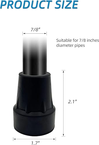 Miniatura 5 de Puntas de caña de repuesto, 78 pulgadas, color negro. (paquete de 2)