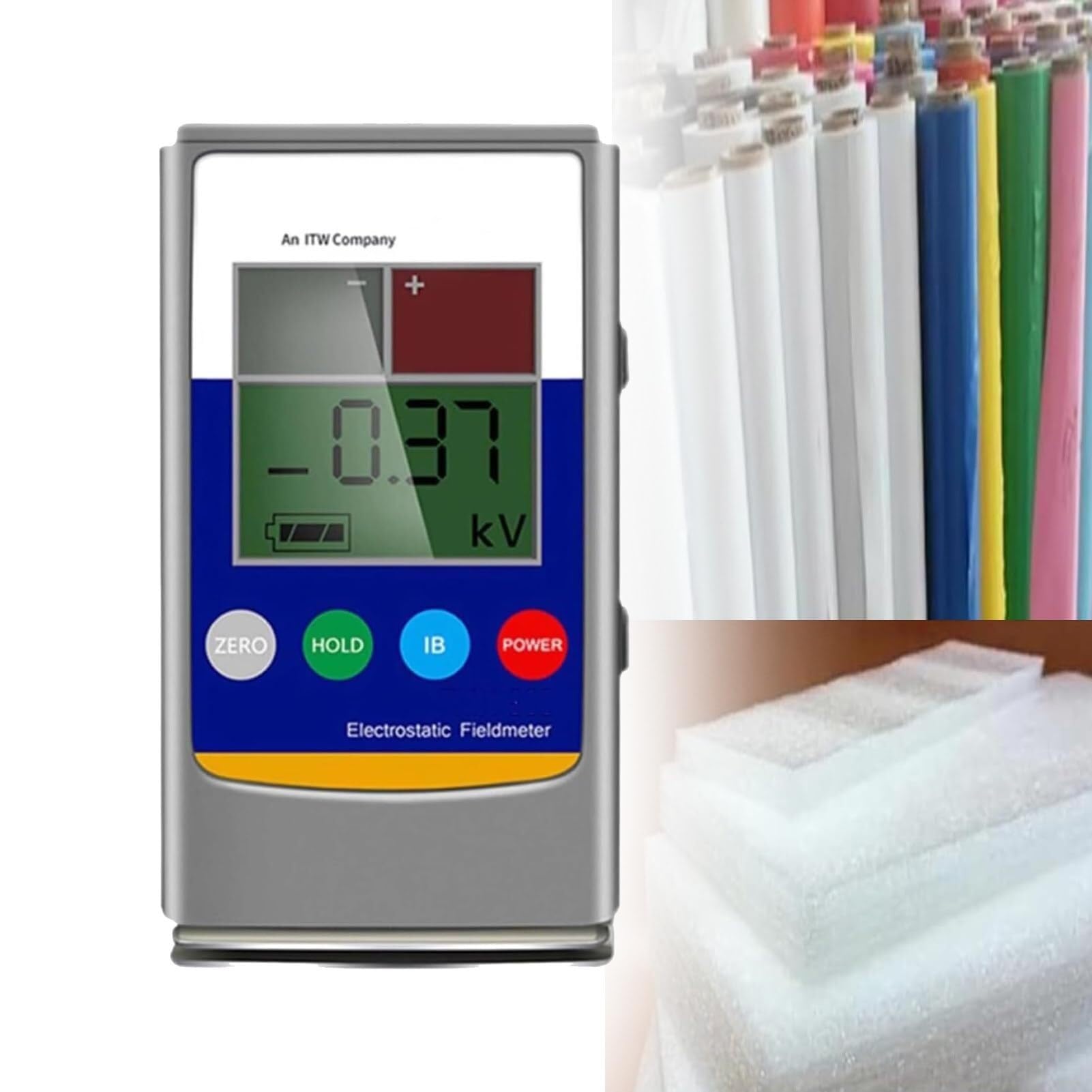 DJCDDM Electrostatic Field Tester,Hand Held Fieldmeter Measuring Digital ESD Test Meter Electrostatic Field Tester Ion Balance Tester LCD Digital Display