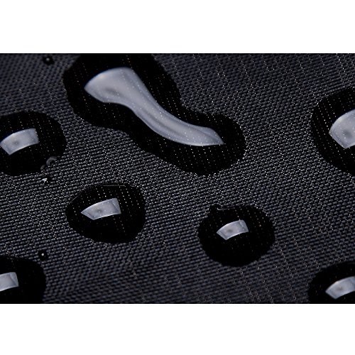 Kampfit 9.8'X9.8' Waterproof Tent Tarp With 6 Pcs Ultralight Tent Stakes, Black #TOP2