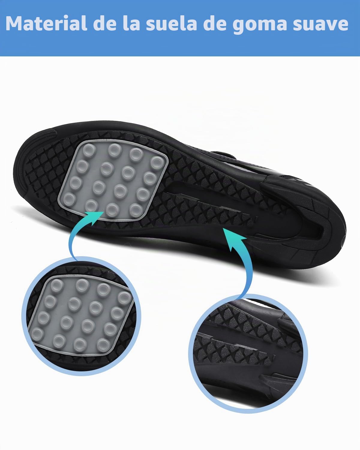 Hixingo Zapatos de Ciclismo para Hombres Carretera Mujeres Zapatos de montar en Carretera y Montaña, Goma Suela Zapatos de Bicicleta sin Bloqueo 36-47 EU