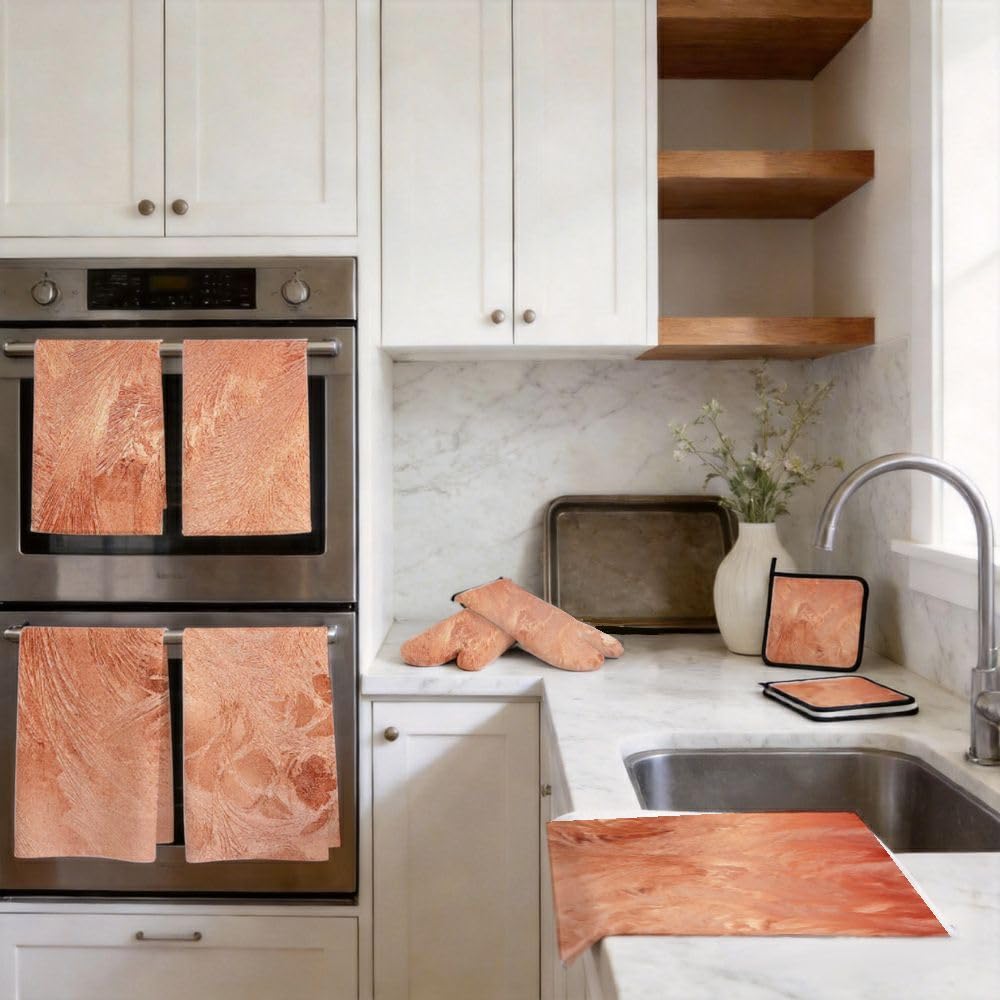 9PCS Rose Frost Texture Cucina Decor e Accessori Set