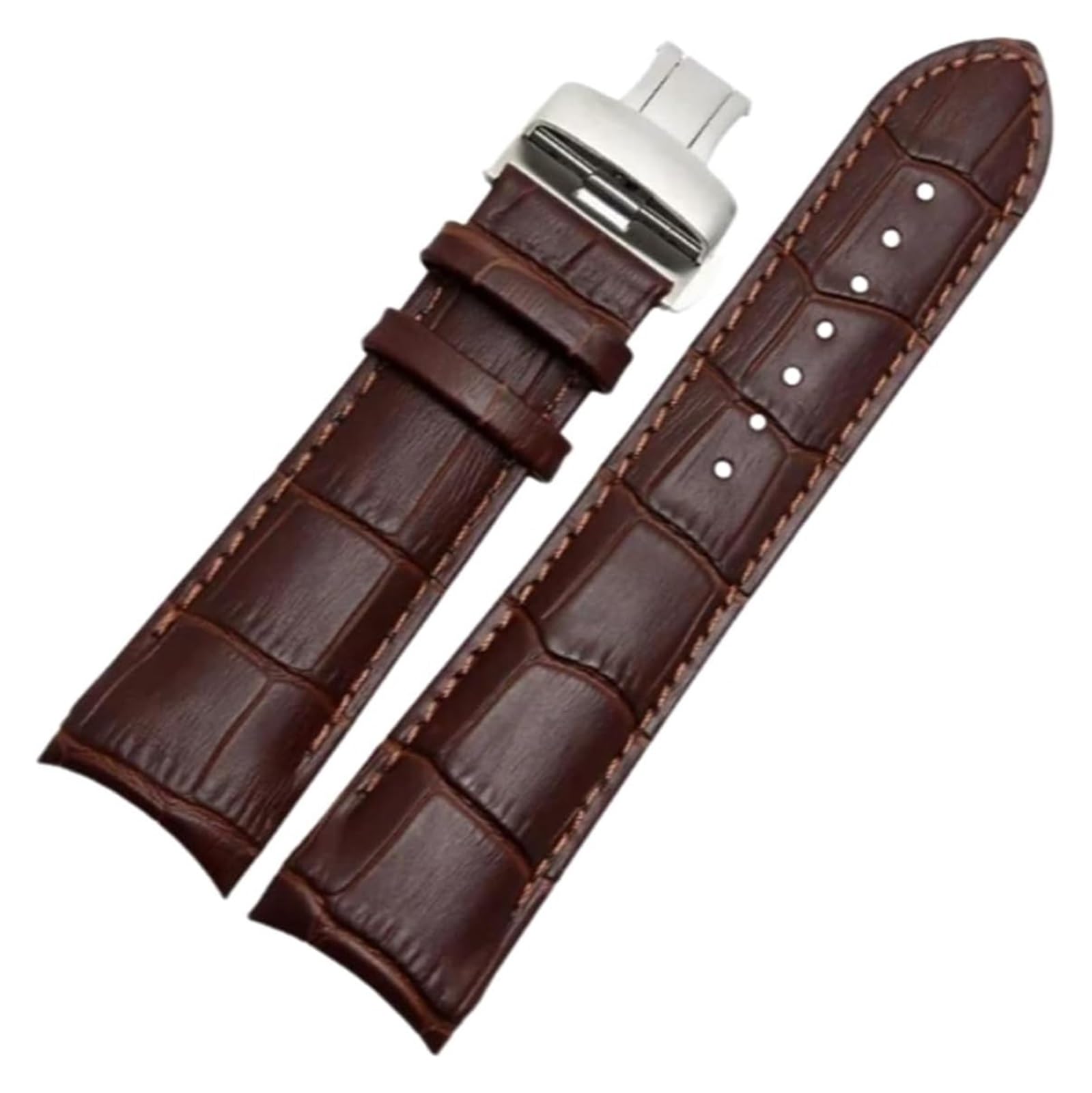 Bracelet montre marron en cuir idéal pour le bureau et les sorties