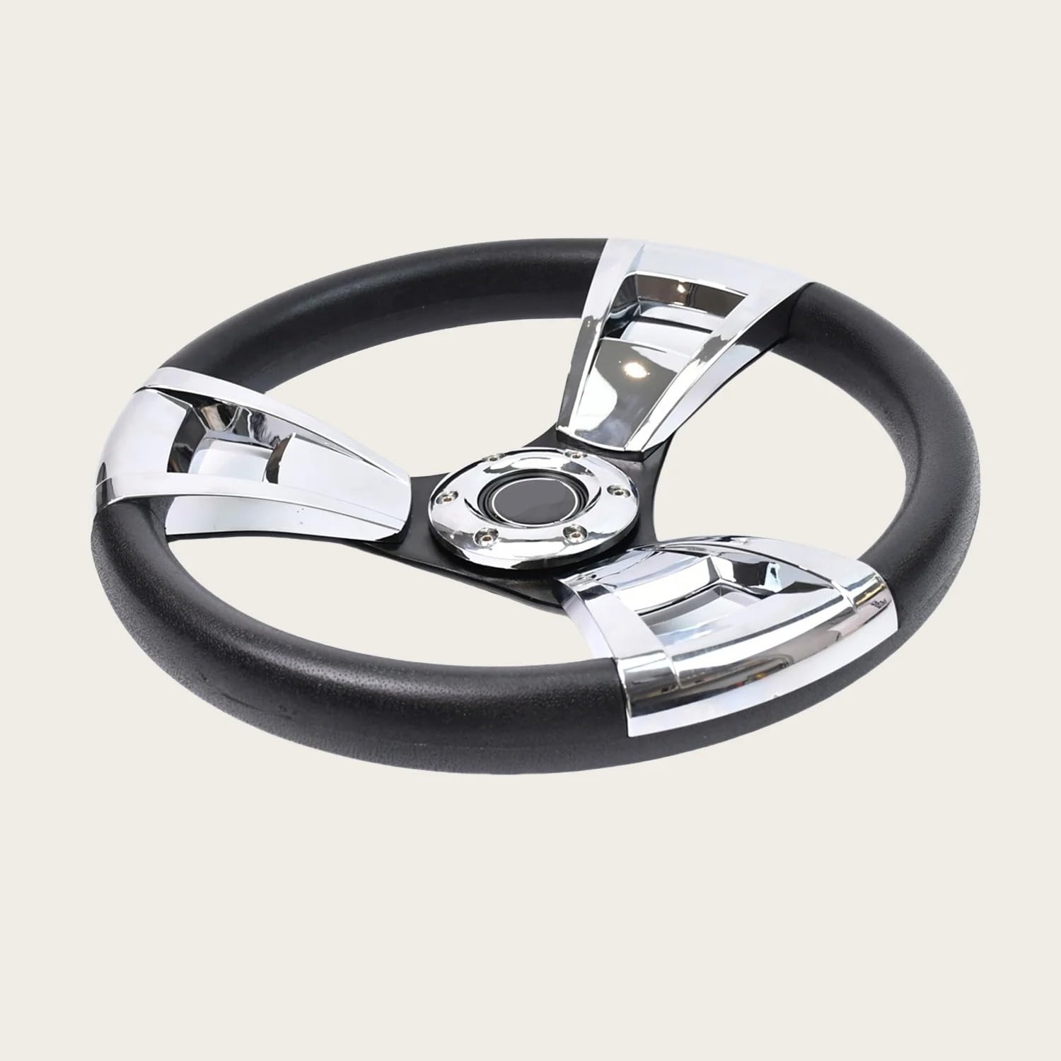 Volante da corsa universale in PU 350 mm con staffa di profondità 50