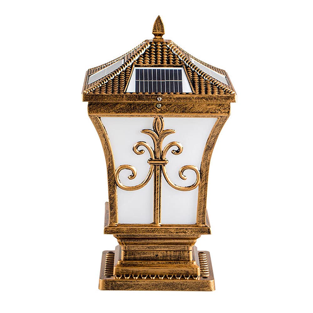 Lampadaire solaire de 9,8 pouces en aluminium étanche IP54 pour l'éclairage de terrasse et jardin