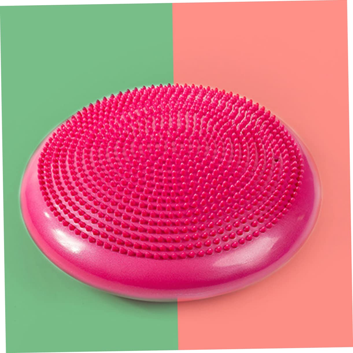 Toyvian Cuscino Gonfiabile Pvc per Equilibrio e Stabilità Pompa a Mano, Pad Spesso Ergonomico per Yoga Pilates e Fitness in Casa, Adatto a Ragazzo Ragazza Colore Casuale
