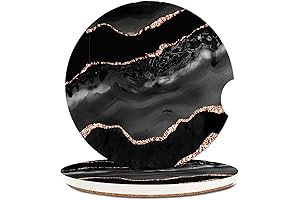 Ceramic Rose Gold Car Accessories: Elegant Coasters for Your Ride