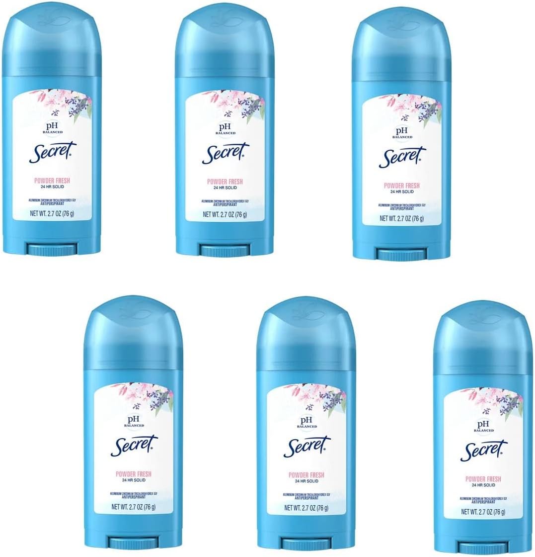 Secret Secret Anti-Perspirant Deodorant Wide Solid Powder Fresh, Powder Fresh, 1.7 Ounce (Pack of 3) : Beauty & Personal Care