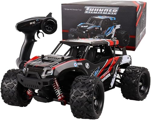 Kororo Coche RC todo terreno a escala 118, vehículo eléctrico 4WD de alta velocidad de 36 KPH con control remoto de 2.4 GHz, camión todoterreno