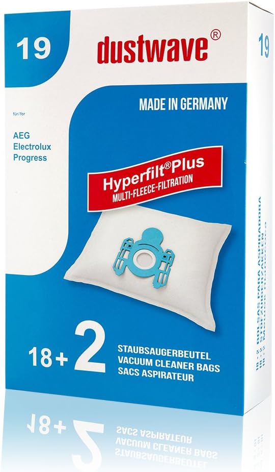 Mega Pack Set of 20 Vacuum Cleaner Filter Bags for AEG Vampyr CE Power 24DB Vaccuum Cleaner 2400 Watt incl. Microfilter/Vario 600 Dustwave Brand Pack/Made in Germany