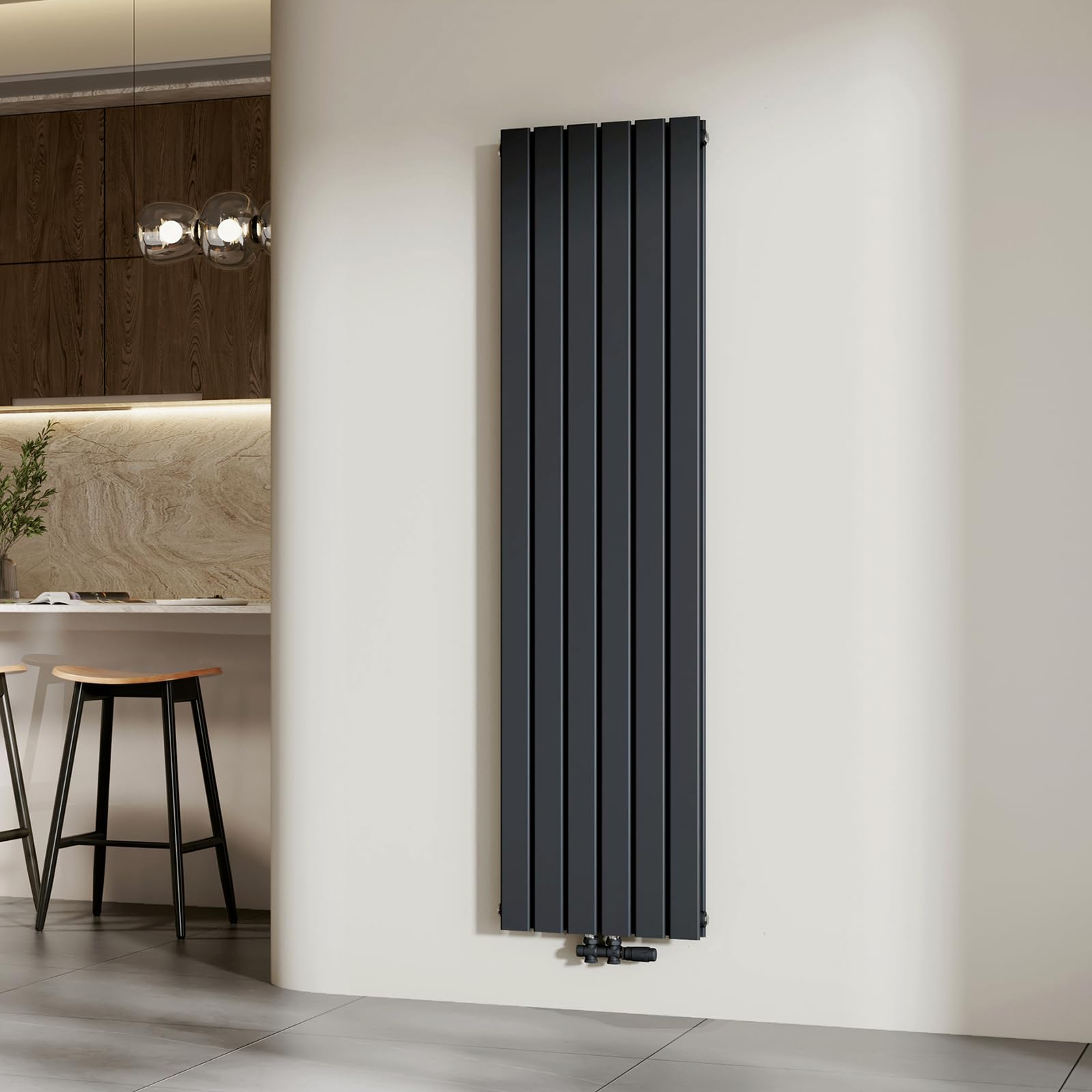 Radiateur eau chaude vertical design pour chauffer une grande chambre