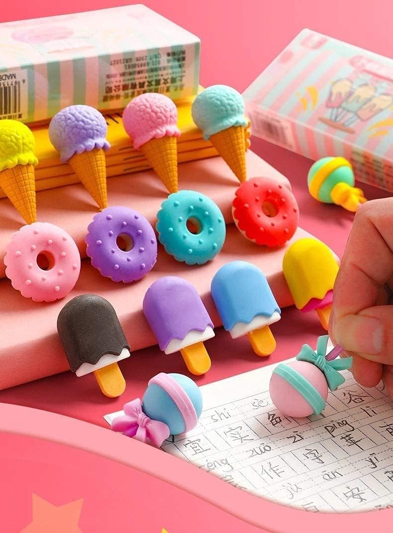 KRYTONE®Donut, Candy and ICE Cream Erasers Pencils Set for Kids Educational Stationary Kit for Kids (Multicolor) (16Pcs(Each 4Pcs)) (B0D2BKQGTR) Amazon Price History, Amazon Price Tracker