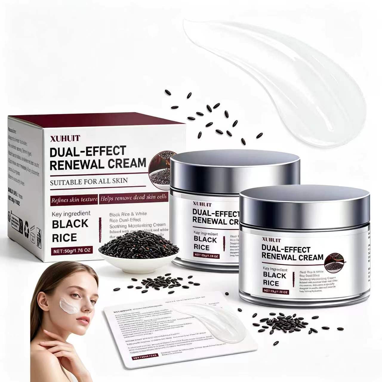 2PCS Dual Action Skin Renewal Cream - Anti-Aging & Exfoliating