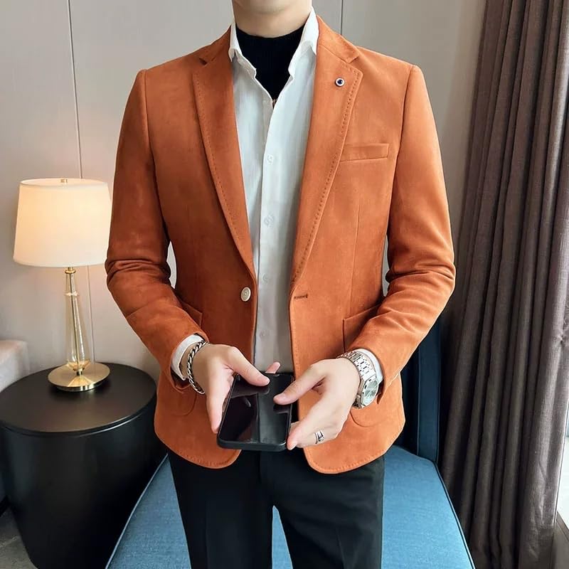 Men's Slim Fit Velvet Elegant Blazer Coat Business Casual Wedding Suit2