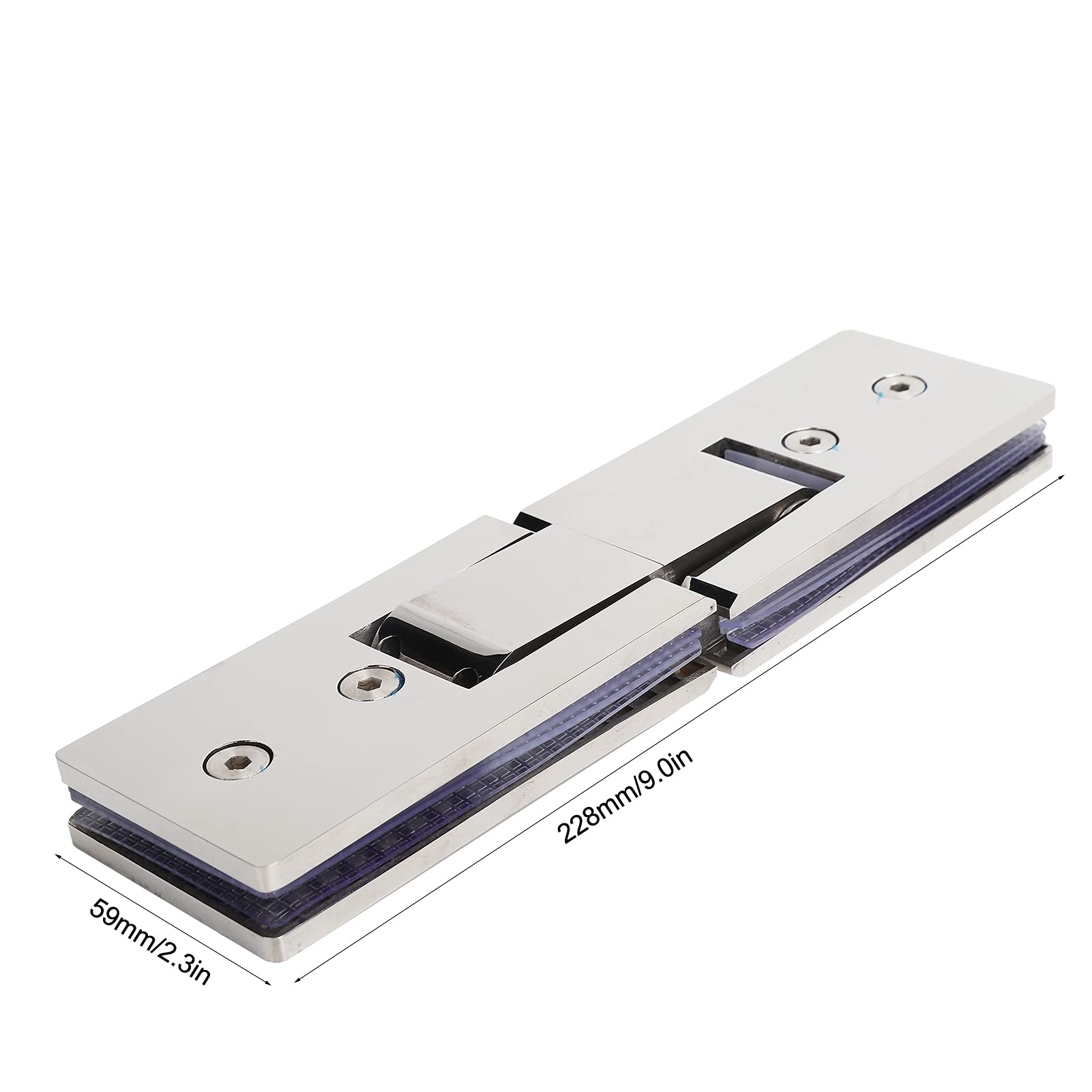 Omabeta 180-Grad-Türklemme aus Edelstahl, Robuster Glas-Clip-Halter für Badezimmer, 304-Material, Langlebiges Design, 228 X 59 X 20 Mm