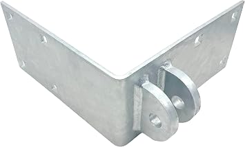 Floating Dock Outside Corner Connector Bracket Female DH-F USA Made Galvanized Steel, 1/4 Thick, 10.25 x 10.25, Mates with DH-M