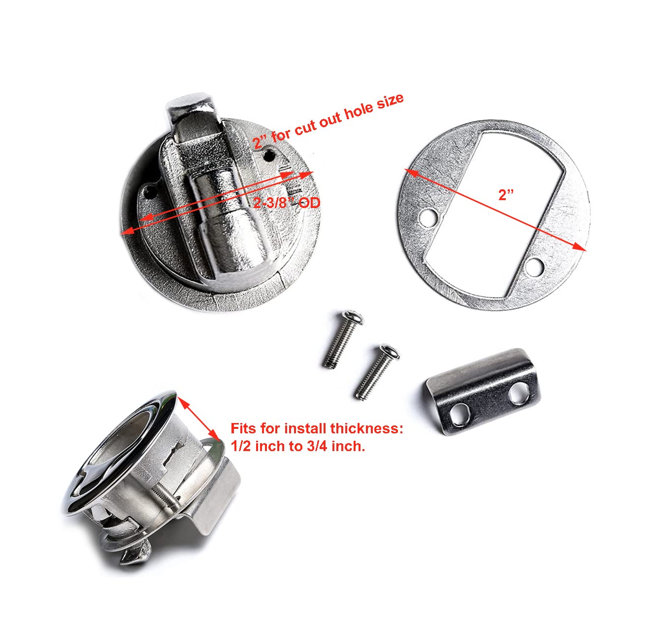 Flush Pull Latch Marine Slam Latch 2 Stainless Steel