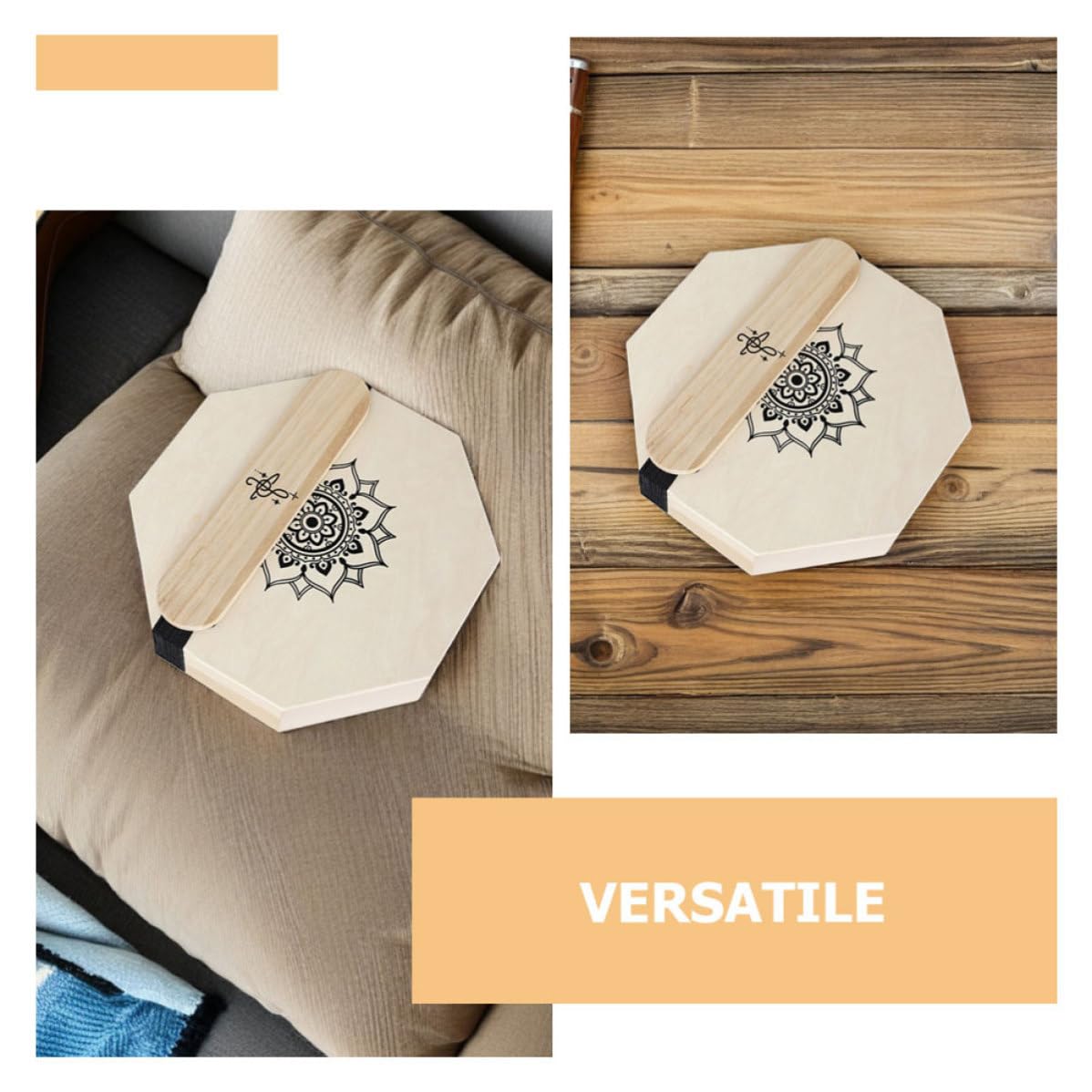 Cajon da Viaggio Ottagonale Portatile, Strumento a Percussione | Tonalità Tre, Beige, per Pratica Personale e Live, Design Leggero Risonanza Potenziata