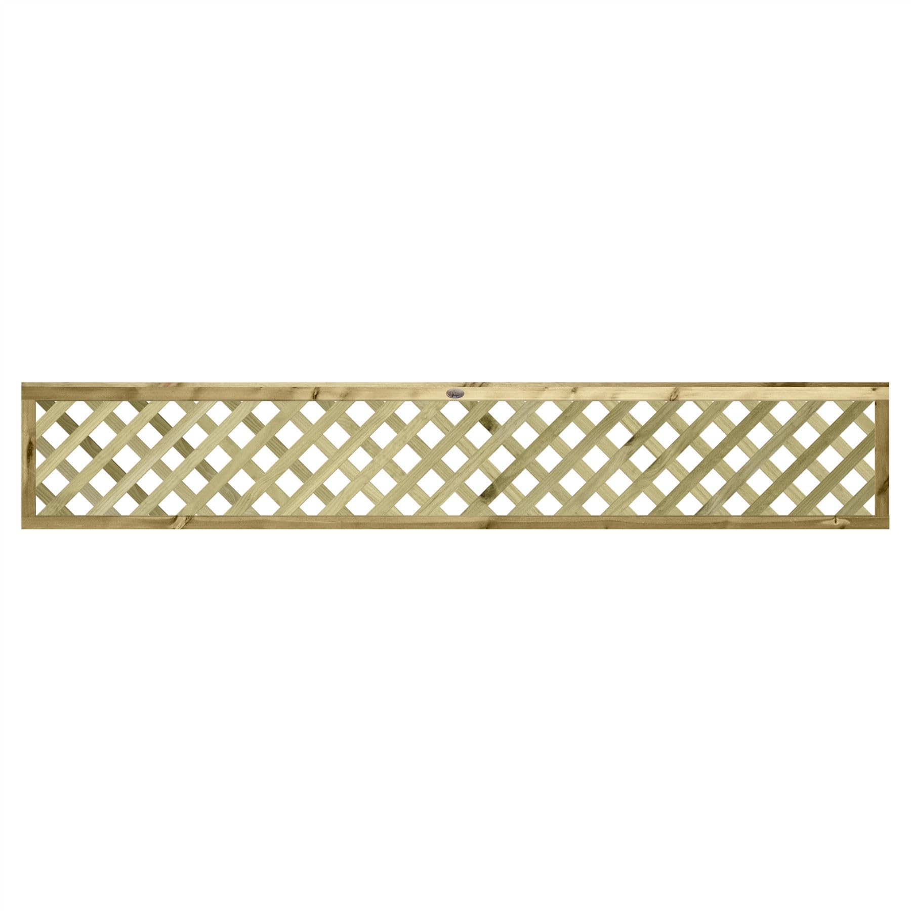 Urban Diamond Fence Panel Topper 6ft x 1ft Framed & Capped Garden Trellis