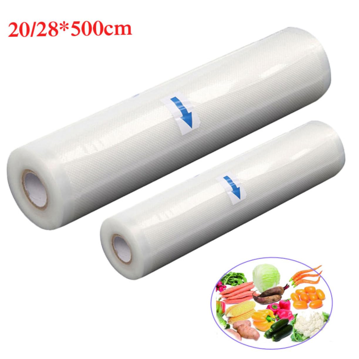 LALADEFIEE 20x500cm Heavy Duty Embossed Vacuum Sealer Bags Large Storage for Bedding Food Electronics Documents