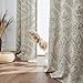 jinchan Sage Green Curtains for Living Room Darkening 84 Inch Length, Linen Textured Medallion Drapes for Bedroom, Damask Pattern Window Treatments Vintage Curtain Panels, 2 Panels Green