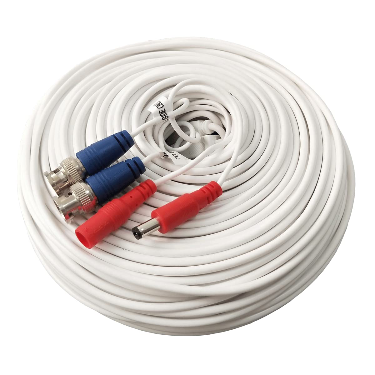 Zestaw 4 kabli zasilających wideo All-In-One 61 m, kabel do kamery bezpieczeństwa BNC przedłużający przewód monitorujący do instalacji systemu DVR bezpieczeństwa CCTV