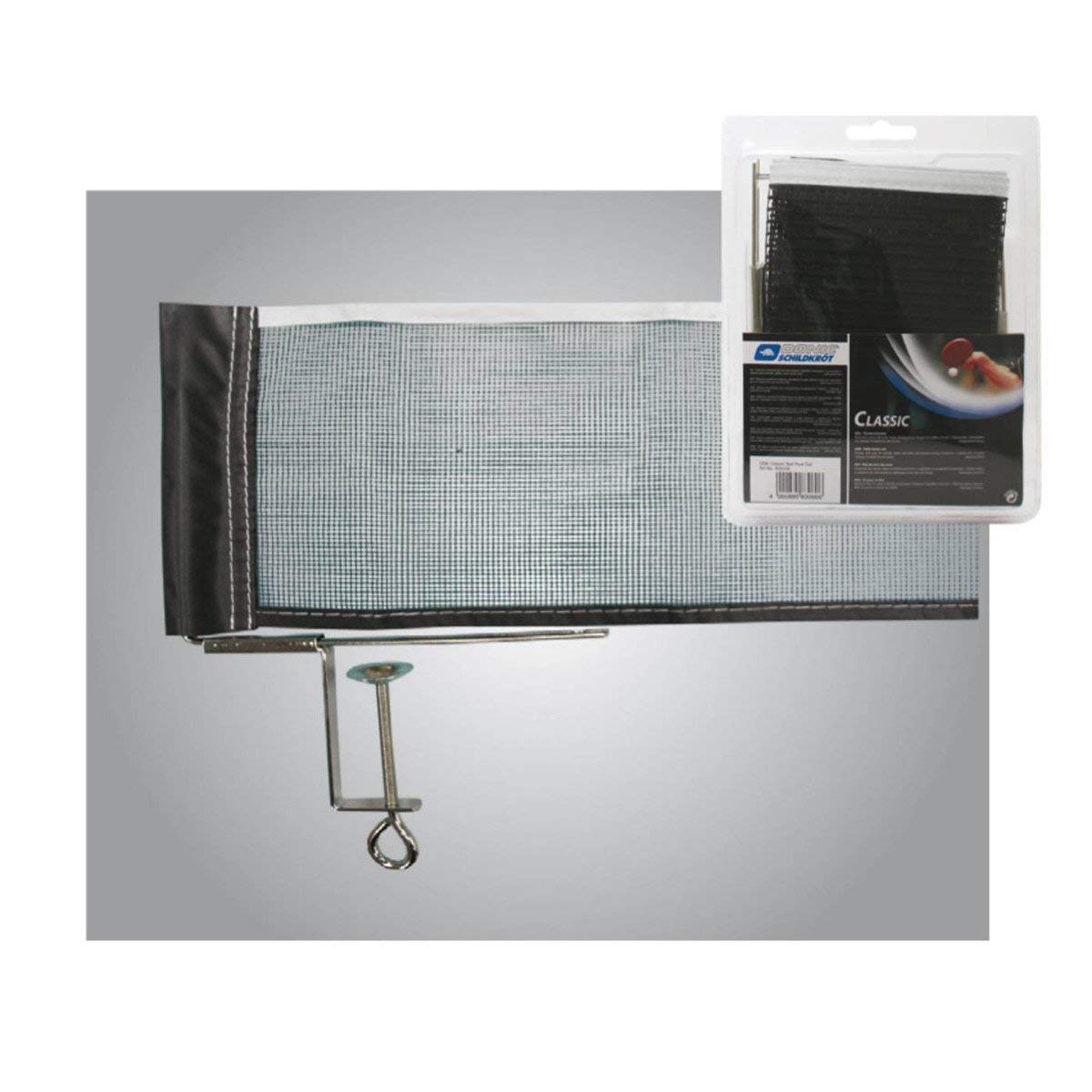 Donic-Schildkröt Classic Table Tennis Net, Resistant and Practical, Adjustable Mesh, Maximum Plate Thickness 6.5 cm, 808306