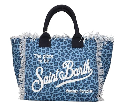 Saint Barth MC2 Borsa Vanity Mini Demin Leo Dimensioni: 18