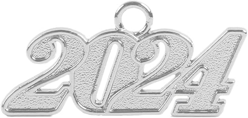 Miniatura 10 de UIALECG Abalorio de año de graduación 2024 para gorra de graduación y borla, dijes 2024 para fabricación de joyas, dije de pedante de clase de 2024