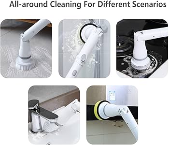 Amazon｜Eijooahz-ZJ お風呂掃除 ブラシ バスブラシ 6つ取り替えブラシ