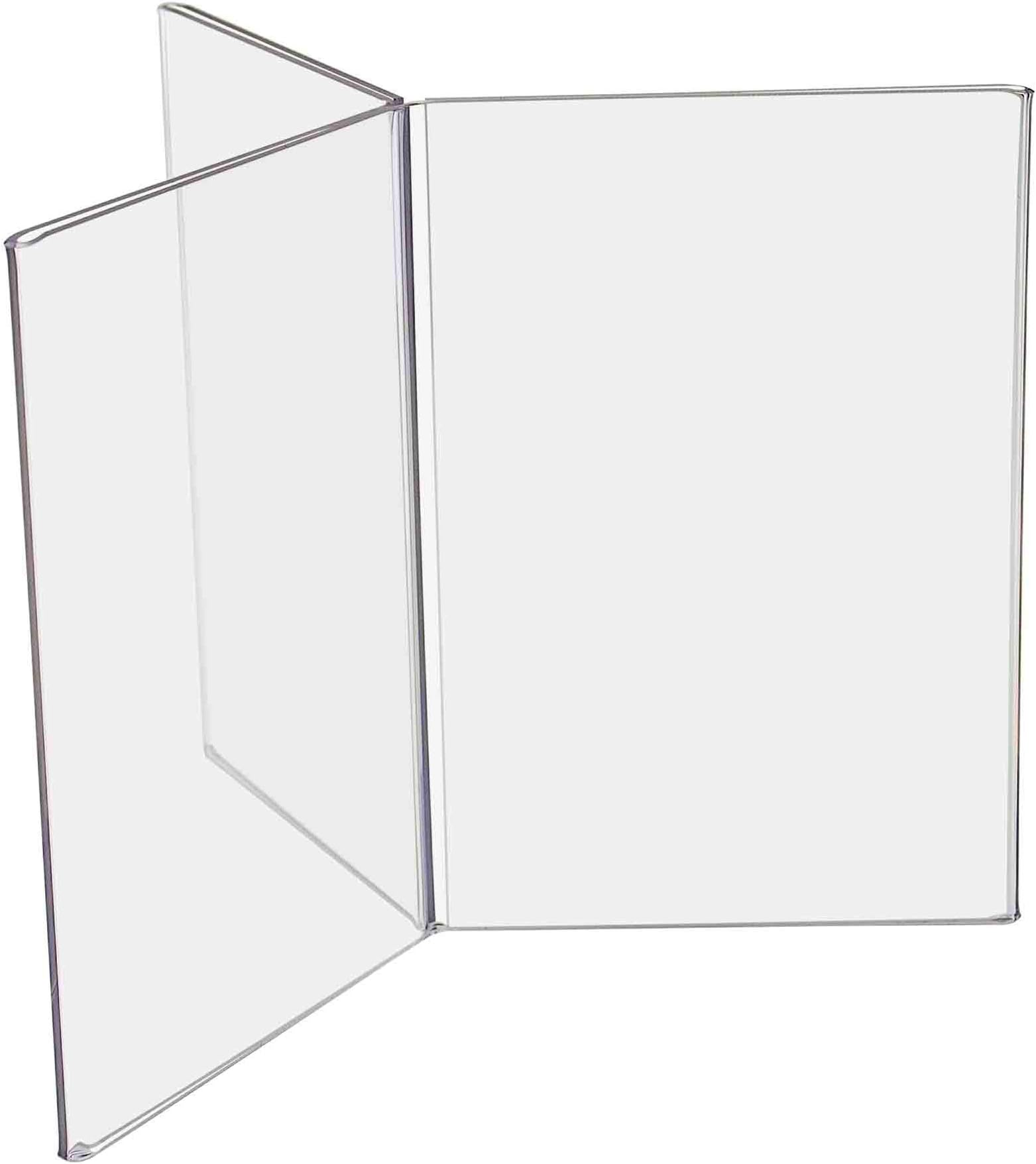 Marketing Holders 12 Pack Sign Holder 4 x 6 Inch 3 Sided Table Tent Display Holds 6 Menu Y-Shape Holder Advertise Cuisine Appetizers Bars Food Cruise Ships Promotions Clear Acrylic
