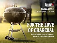 Vista 2 de Weber Original Kettle Charcoal Grill for Outdoor Cooking and Barbecue, 22-Inch, Black
