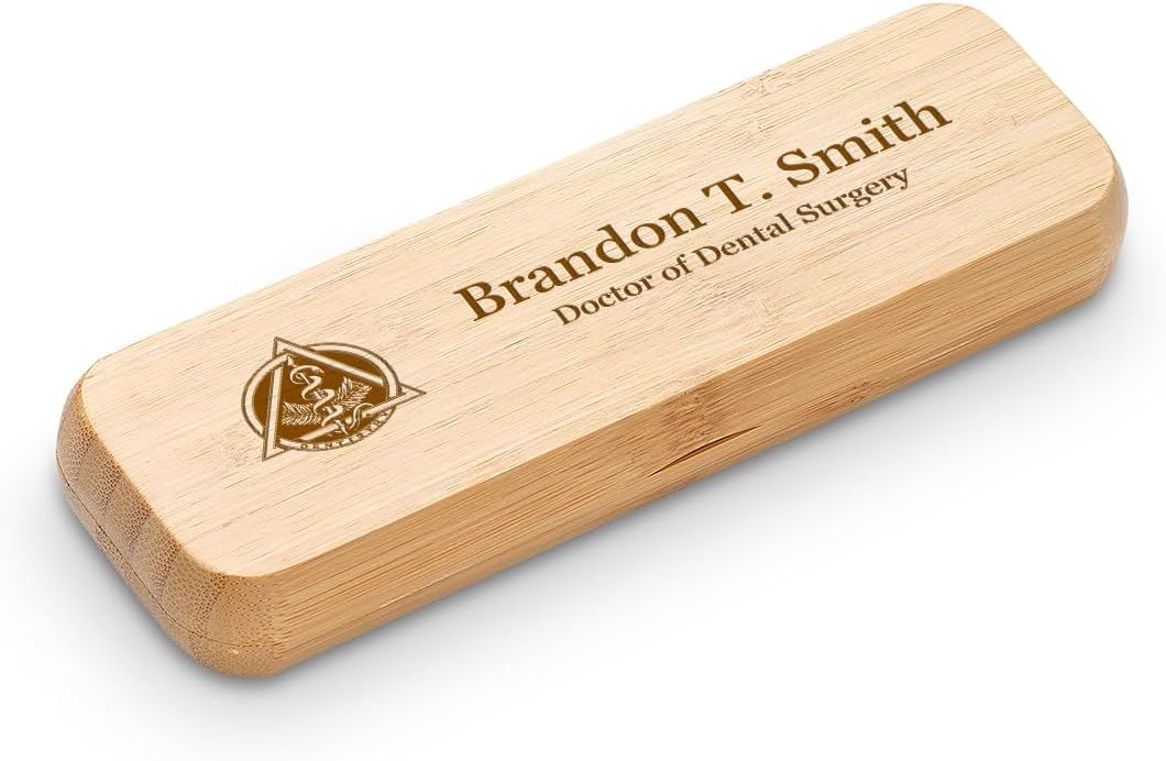 Executive Gift Shoppe | Dentist Theme Laser Engraved Bamboo Pen and Box Set